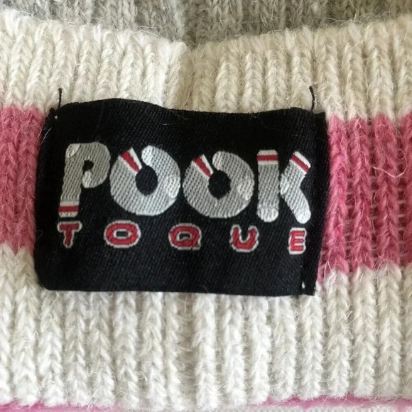 Pook Toque-Pink & Gray SOCK HAT & Mittens One Size Fits Reversible SOCK HAT!!! - Picture 3 of 5